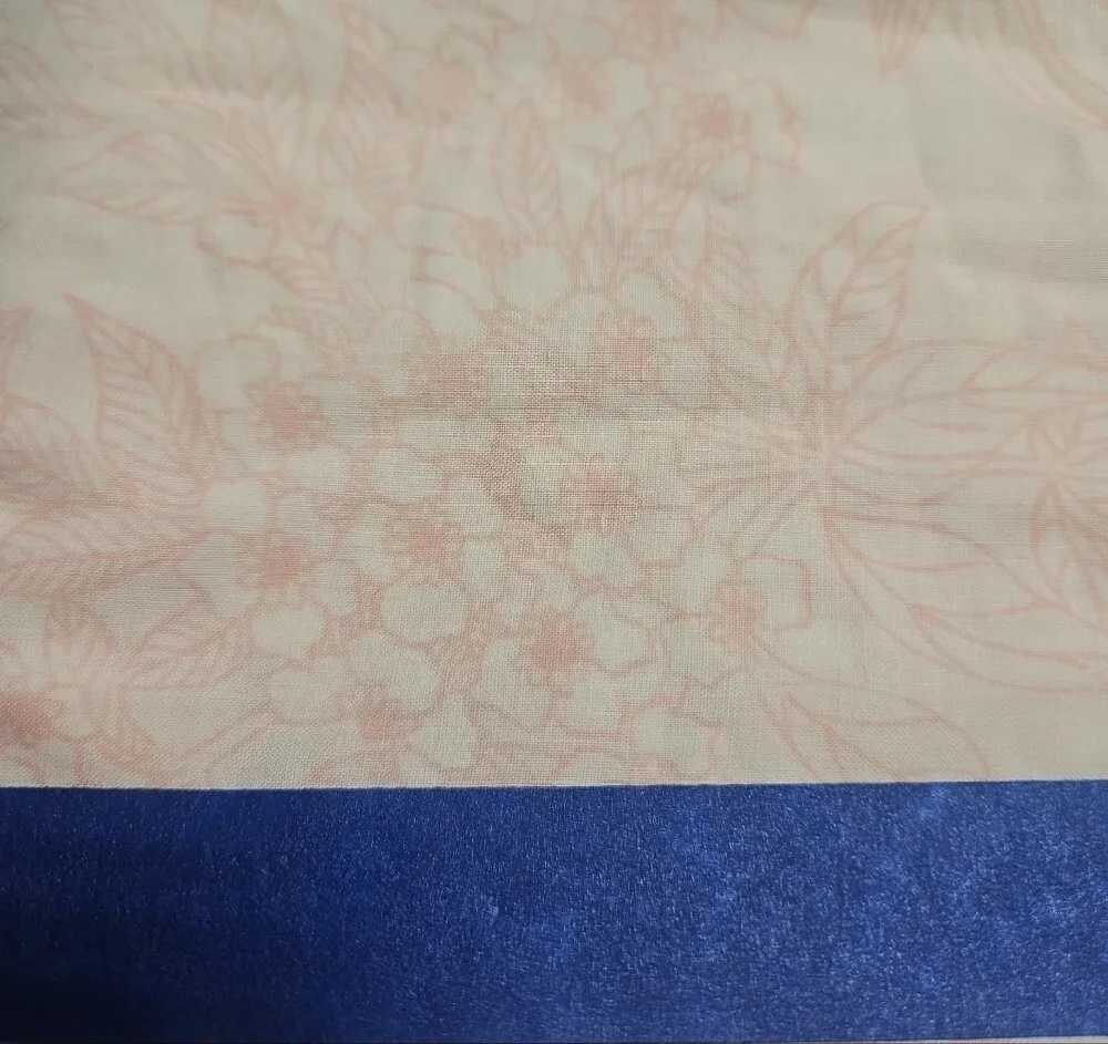 Soft Floral Print Home Bedding Full Flat Sheet- Light Pink